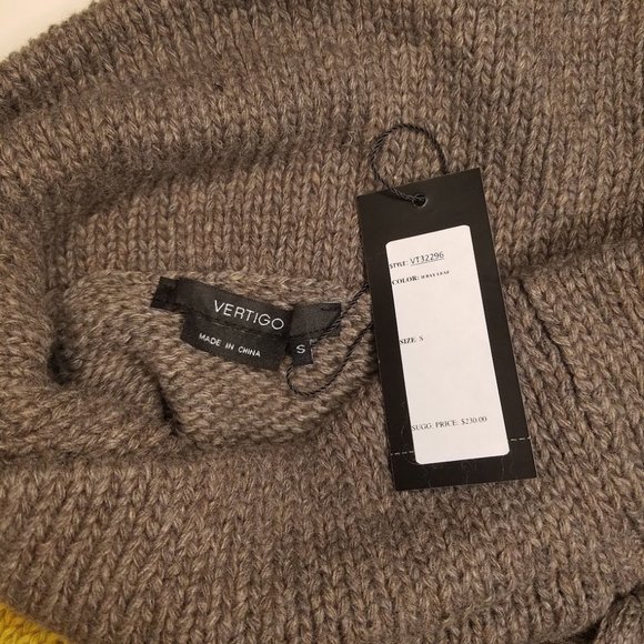 Vertigo Paris Printed Drawstring Cowl Neck Sweater, Vertigo Sz S - Picture 5 of 5